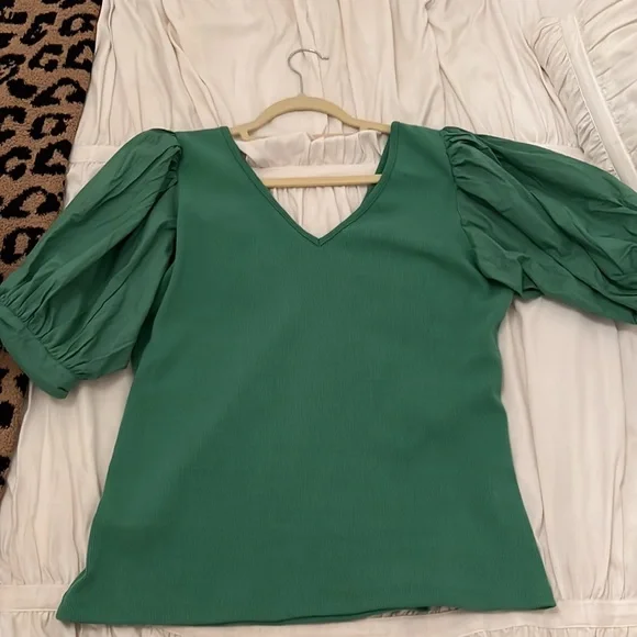 Anthropologie Maeve Puff Sleeve Top - Picture 4 of 6